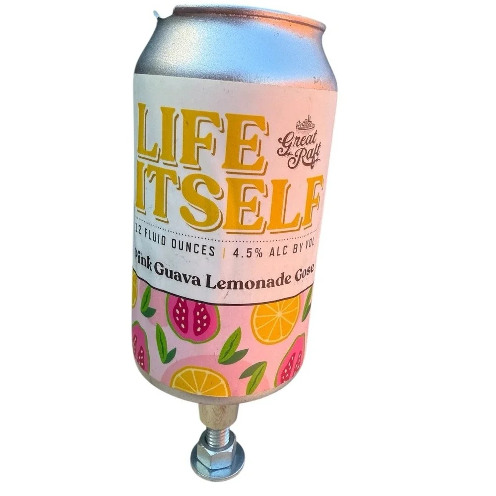 Great Raft Life Itself Pink Guava Lemonade Gose Beer Tap Handle Craft Brewery LA